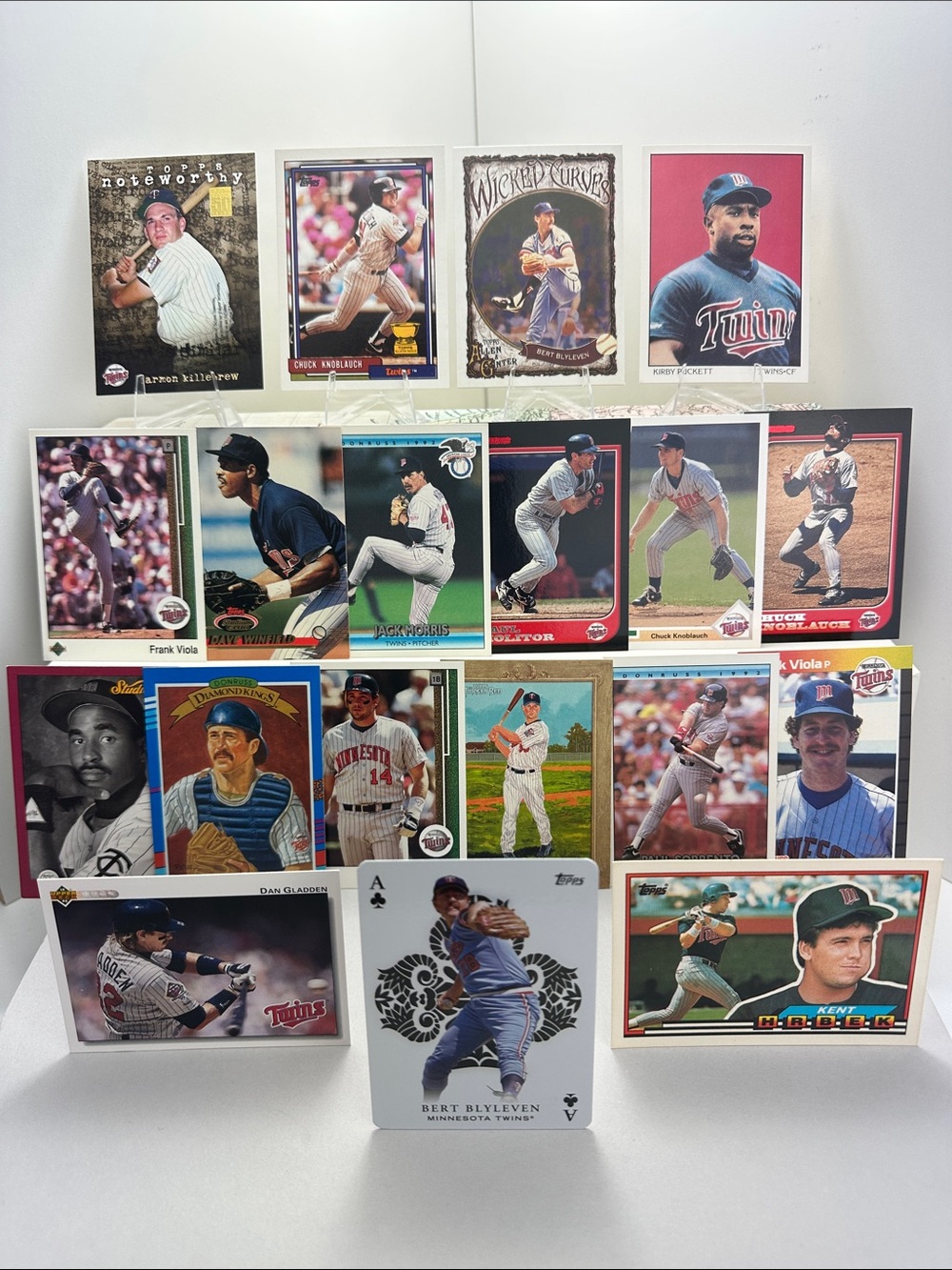 All Aces Bert Blyleven w/ Twins vintage stars lot of 19 Knoblauch/Puckett/Morris